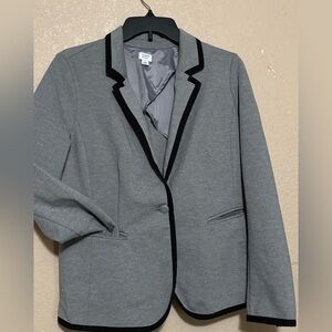 H&M Gray and Black Blazer Modern Knit Design